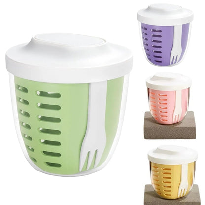 Fruit Salad Storage Cup With Lids And Fork