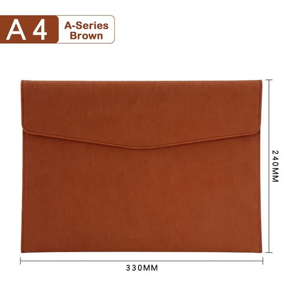 PU Leather A4 Document File Folder