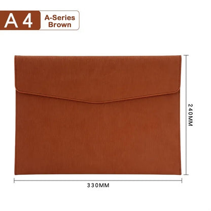 PU Leather A4 Document File Folder