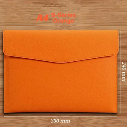 PU Leather A4 Document File Folder