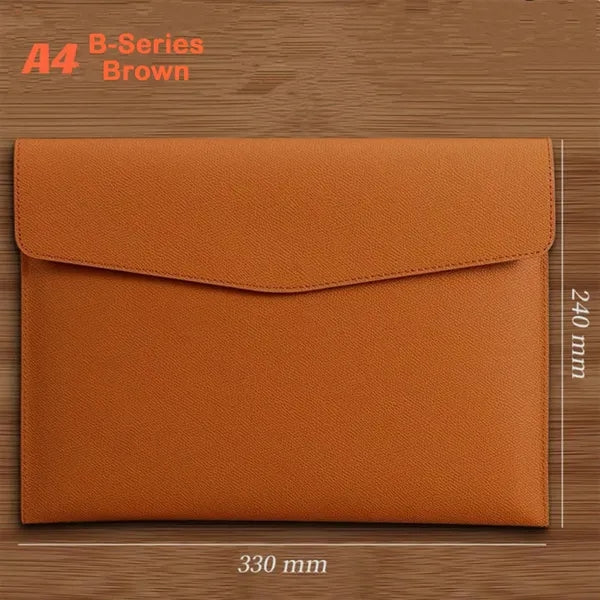 PU Leather A4 Document File Folder