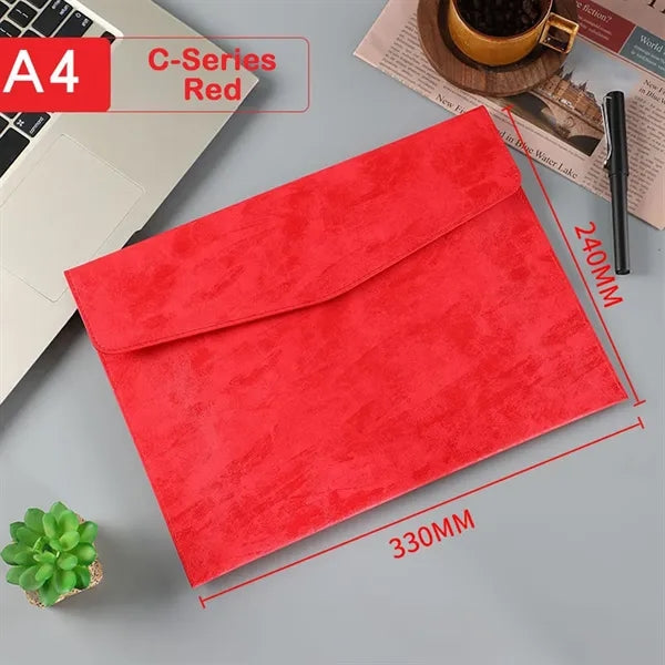 PU Leather A4 Document File Folder