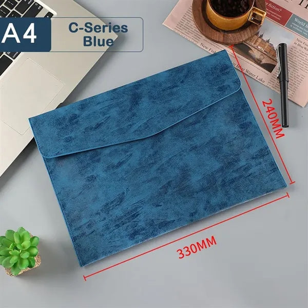 PU Leather A4 Document File Folder