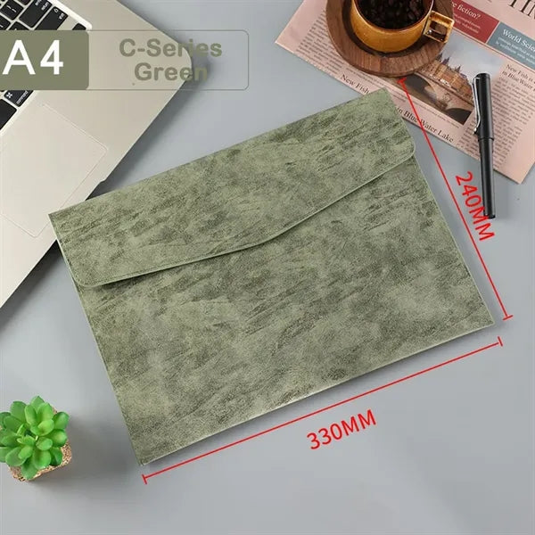 PU Leather A4 Document File Folder