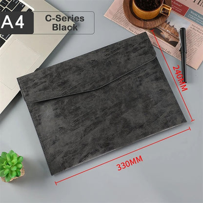 PU Leather A4 Document File Folder