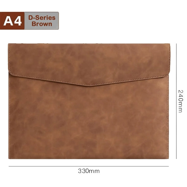 PU Leather A4 Document File Folder