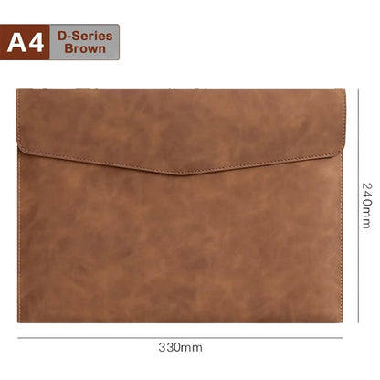 PU Leather A4 Document File Folder