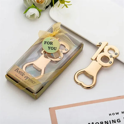 Gold Bottle Opener for Birthday and Wedding Anniversaries