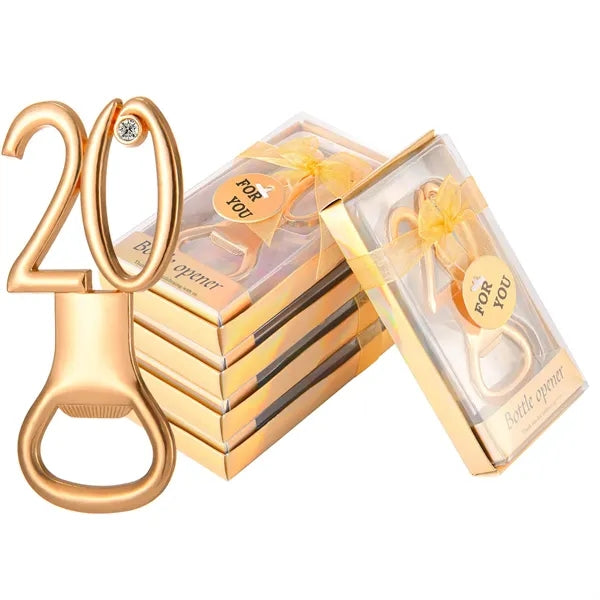 Gold Bottle Opener for Birthday and Wedding Anniversaries