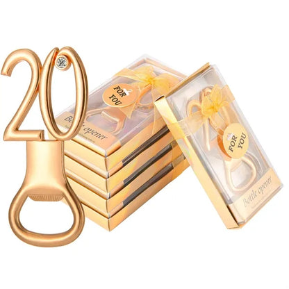 Gold Bottle Opener for Birthday and Wedding Anniversaries