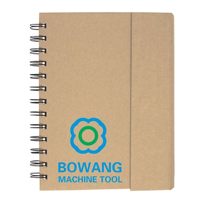 Eco-Recycled Magnetic Journal with Sticky Notes and Flags