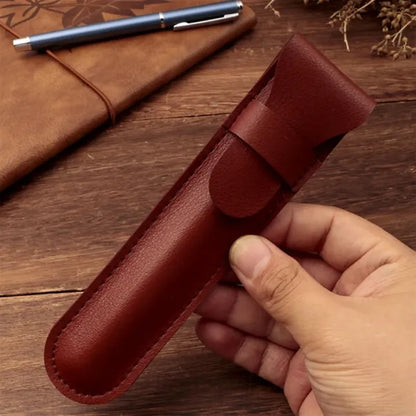 PU Leather Pen Case Holder Protective Sleeve Cover
