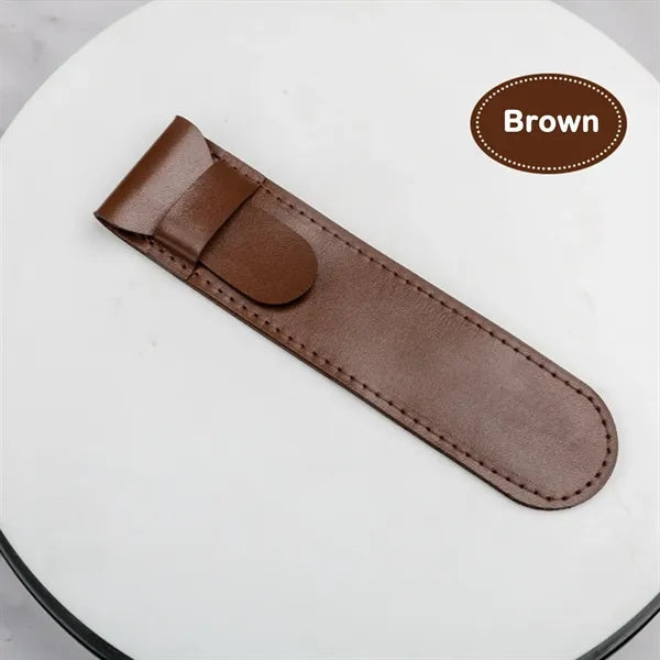 PU Leather Pen Case Holder Protective Sleeve Cover