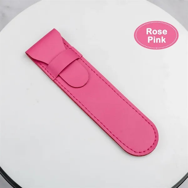 PU Leather Pen Case Holder Protective Sleeve Cover