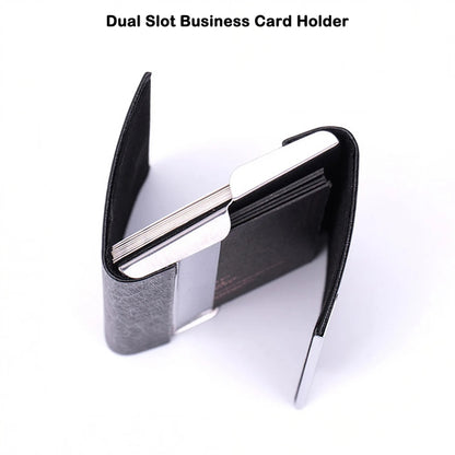 Executive Dual-Slot Business Card Holder