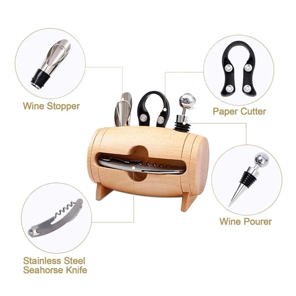 Bamboo Barrel Wine Set