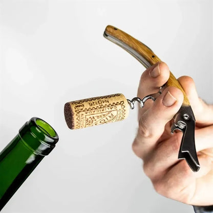 Personalized Wooden Round Wine Tool Set