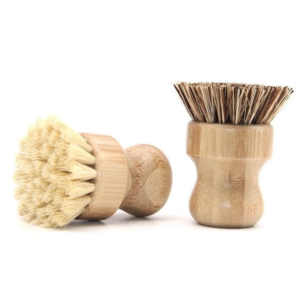 Mini Bamboo Dish Brush Natural Scrub