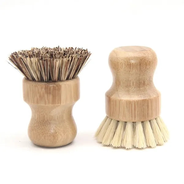 Mini Bamboo Dish Brush Natural Scrub