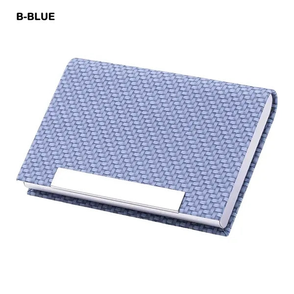 Business Card Holder Case PU Leather & Stainless Steel