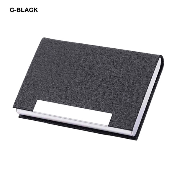 Business Card Holder Case PU Leather & Stainless Steel
