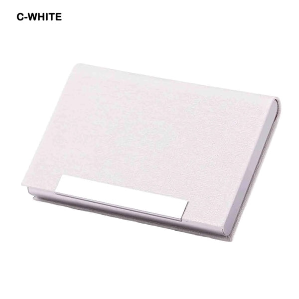 Business Card Holder Case PU Leather & Stainless Steel