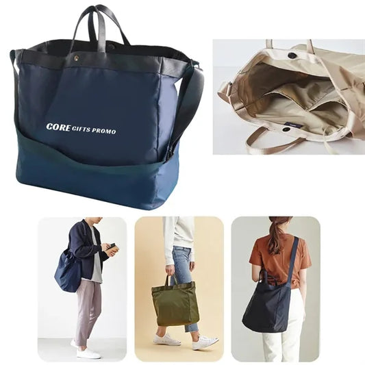 Nylon Lightweight Portable Shoulder Tote Bag Handbag