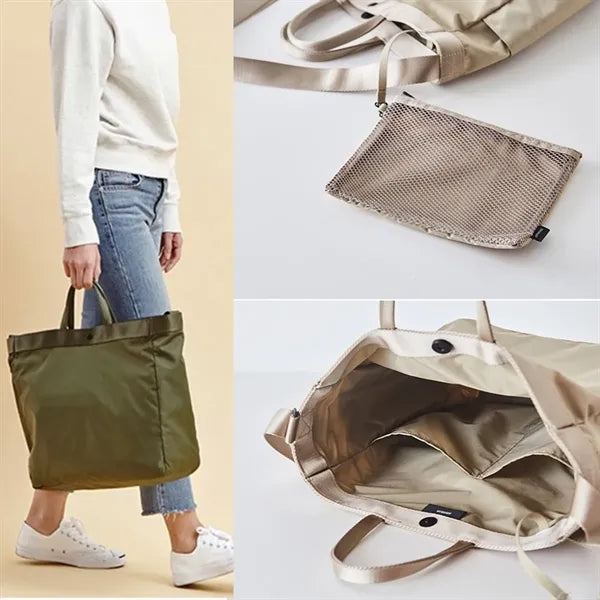Nylon Lightweight Portable Shoulder Tote Bag Handbag