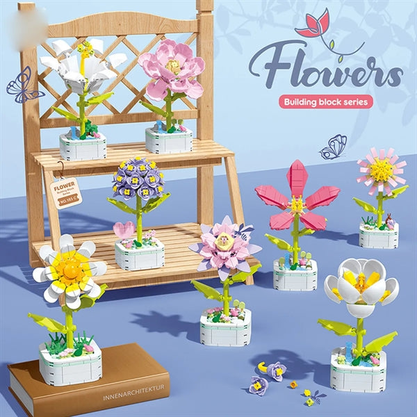 Single Flower Bouquet Building Blocks Set Kit