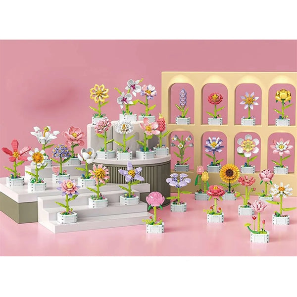 Single Flower Bouquet Building Blocks Set Kit