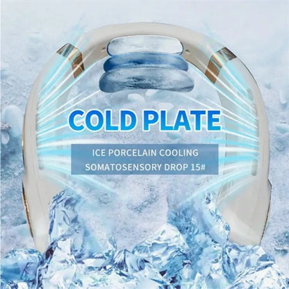 5 Speeds Smart Digital USB Charging Faster Cooling Neck Fan