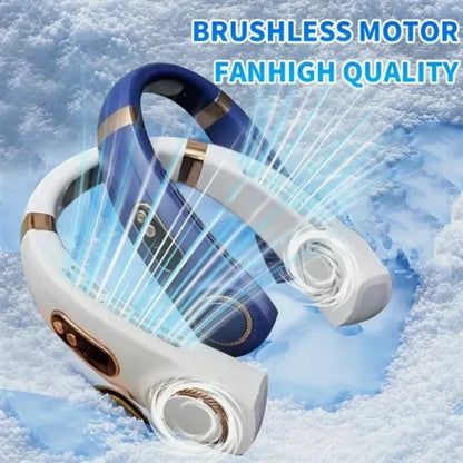 5 Speeds Smart Digital USB Charging Faster Cooling Neck Fan