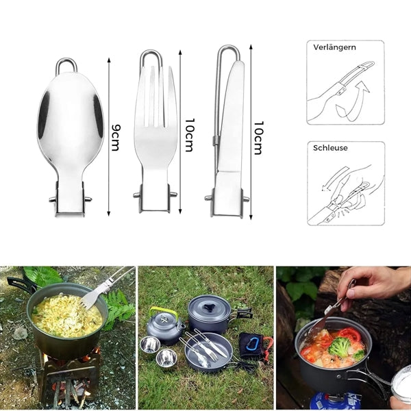 Foldable Camping Cutlery Set