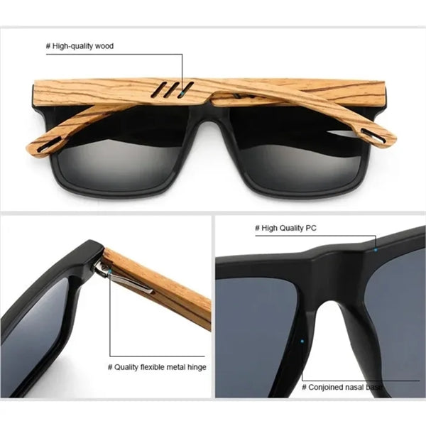Custom Polarized Bamboo Wooden Sunglasses