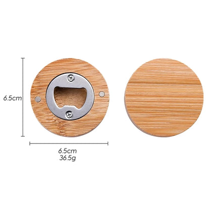 Bamboo Magnetic Fridge Bottle Opener