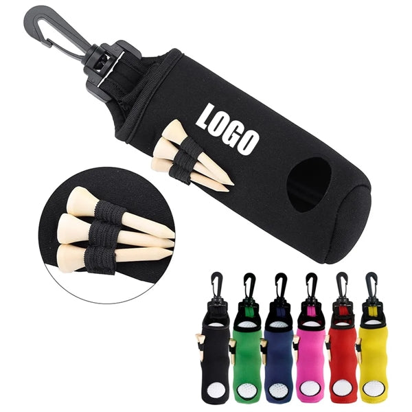 Portable Golf Ball Pouch With Tee Holder