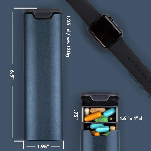 Premium Stylish Aluminum 7 Day Weekly Pill Organizer