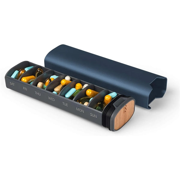 Premium Stylish Aluminum 7 Day Weekly Pill Organizer