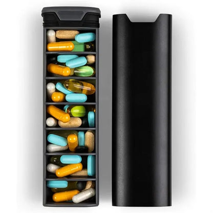 Premium Stylish Aluminum 7 Day Weekly Pill Organizer