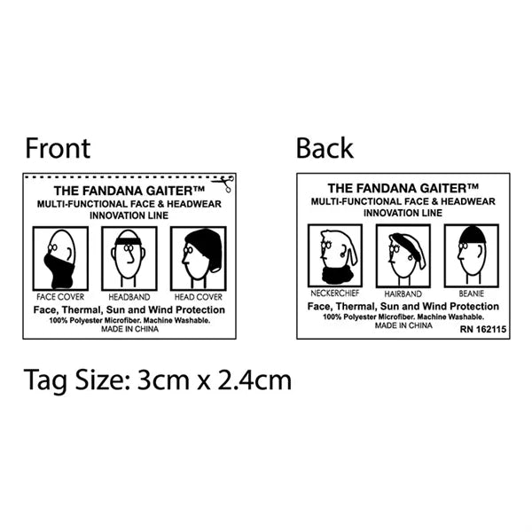 Full-Size Multi-Functional Gaiter & Headwear - Domestic Prod