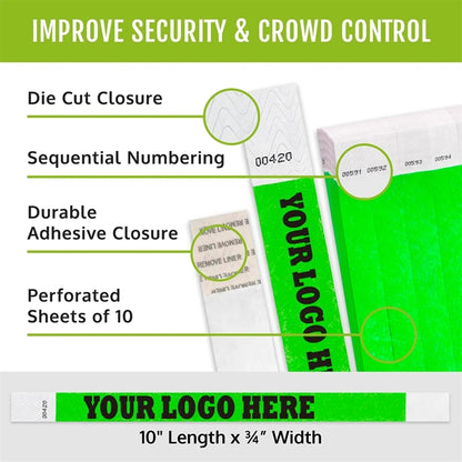 Waterproof Paper Wristbands for Events