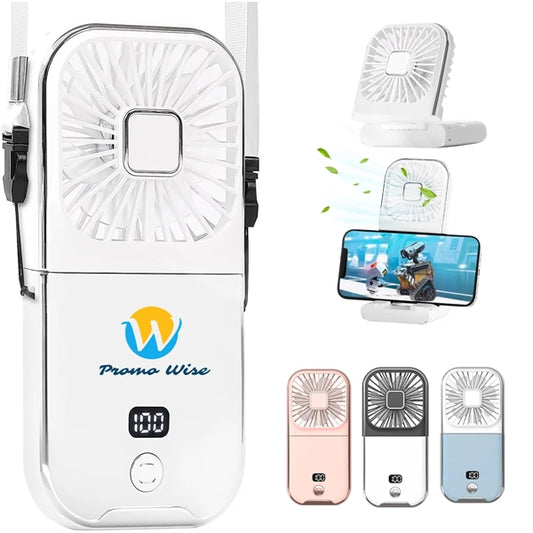 Handheld Foldable Personal Fan With Power Bank