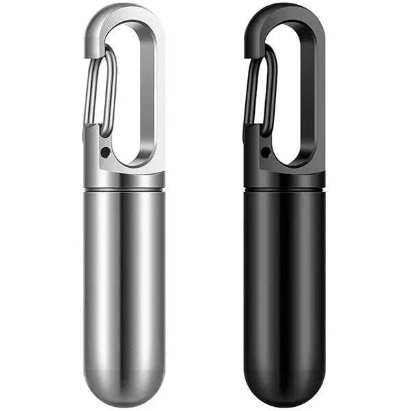 Alloy Pill Case With Carabiner
