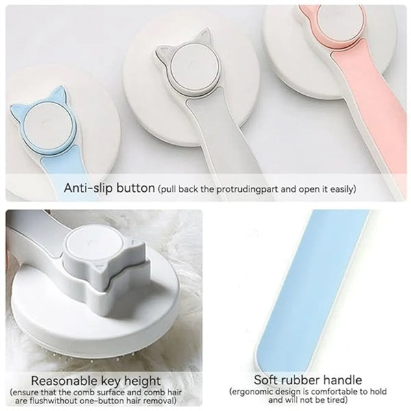 Steel Needle Round Head Hair Removal Comb For Cats And Dogs