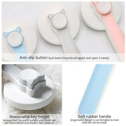 Steel Needle Round Head Hair Removal Comb For Cats And Dogs