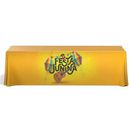 8' ECONOMY DRAPED STANDARD TABLE COVER (DYE SUBLIMATION)