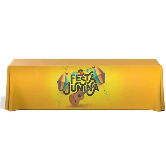 8' ECONOMY DRAPED STANDARD TABLE COVER (DYE SUBLIMATION)