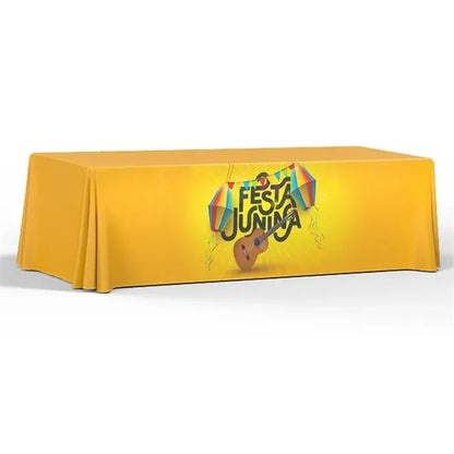 8' ECONOMY DRAPED STANDARD TABLE COVER (DYE SUBLIMATION)