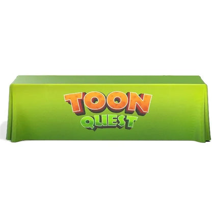 8' PREMIUM DRAPED STANDARD TABLE COVER (DYE SUBLIMATION)