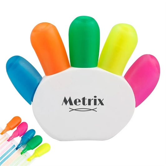 Creative 5 Color in 1 Hands Shape Highlighter Marker